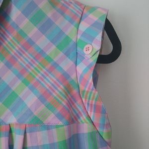 Vintage pastel plaid tunic